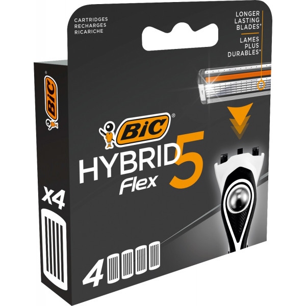 Картридж для станка чоловічого BIC Flex 5 Hybrid 4 шт. (​3086123644885)