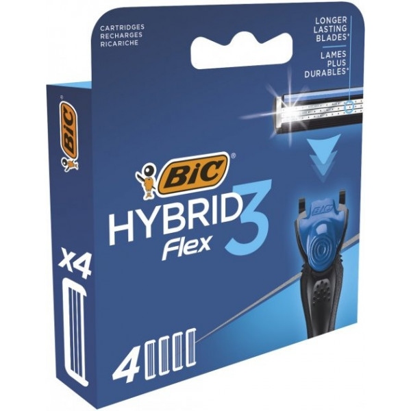 Картридж для станка чоловічого BIC Flex 3 Hybrid 4 шт. (3086123480926)