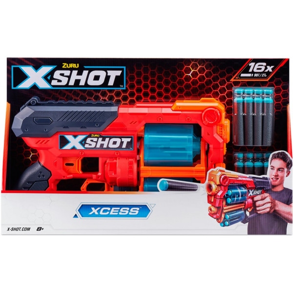 Бластер багатозарядний ZURU X-Shot Red EXCEL Xcess TK-12 (16 патронів) (36436R)