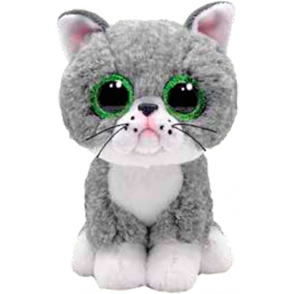 М'яка іграшка тварина TY Beanie Boos Cірий котик"FERGUS" (36581)