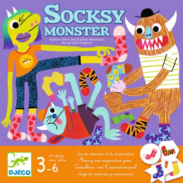 Настільна гра розвиваюча (3-4 роки) Djeco Шкарпетковий монстр (DJ08526)