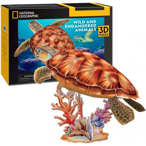 3D пазли Cubic Fun Зникаючі тварини "Морська черепаха" (DS1080h)