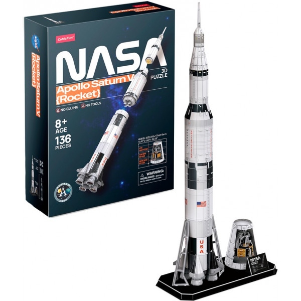 3D пазли Cubic Fun NASA "Ракета Аполлон Сатурн-5" (DS1059h)