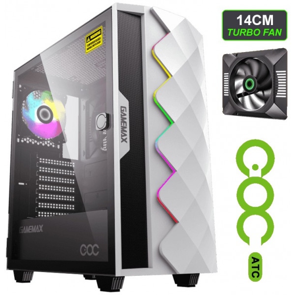 Корпус Gamemax ATX без блока живлення White Diamond COC