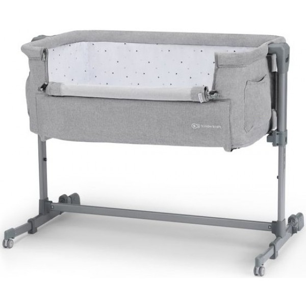 Колиска-люлька приставна Kinderkraft Neste Up Grey Light Melange (KKLNESTGRY000N)