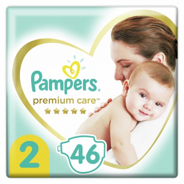 Одноразові підгузки Pampers EU Premium Care Розмір 2 (4-8 кг), 46 шт. (8001841104799) Європейський товар