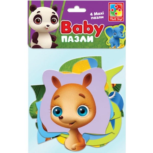 Пазли картонні (до 2 років) Vladi Toys MAXI "Зоопарк" (VT1722-18)