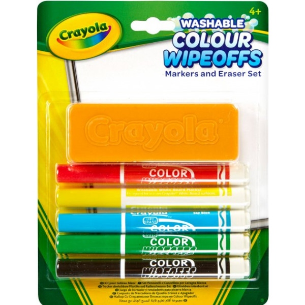Фломастери Crayola для сухого стирания с щеткой (washable) (256417.012)