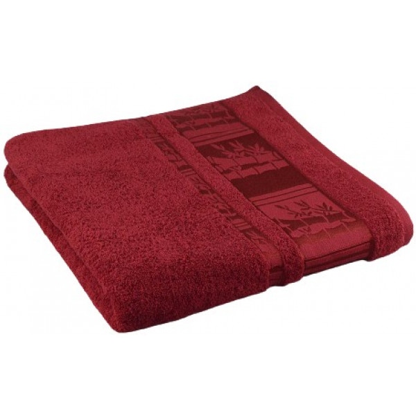 Рушник банний GM Textile махровий червоний бамбук 70x140