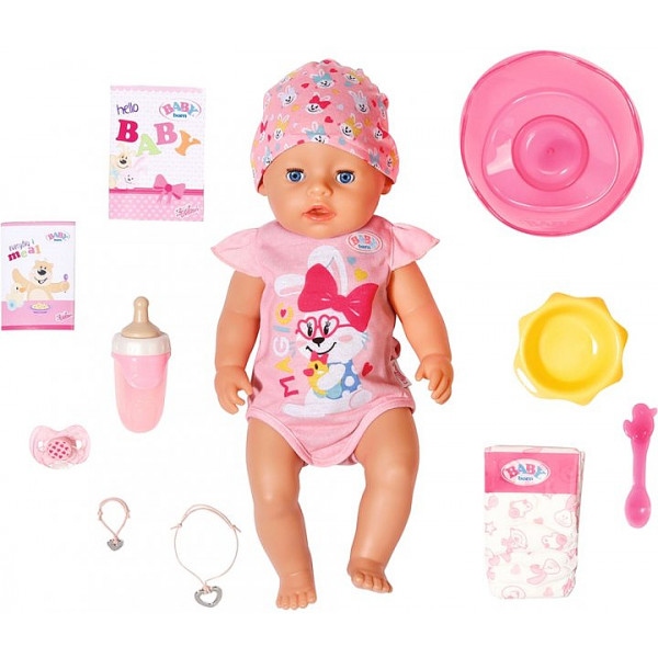 Інтерактивний пупс Zapf BABY born серії Ніжні обійми" - Чарівна дівчинка", 43 cм, з аксесуарами (827956)