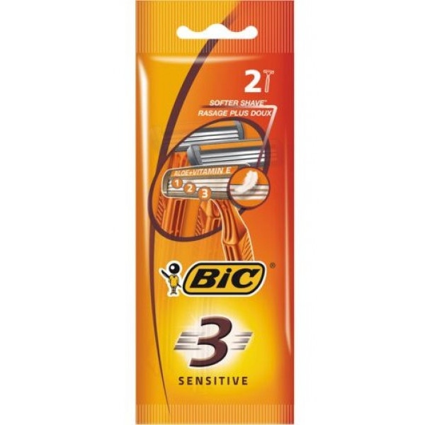 Станок чоловічий одноразовий BIC Sensitive 3 2 шт. (3086123221673)