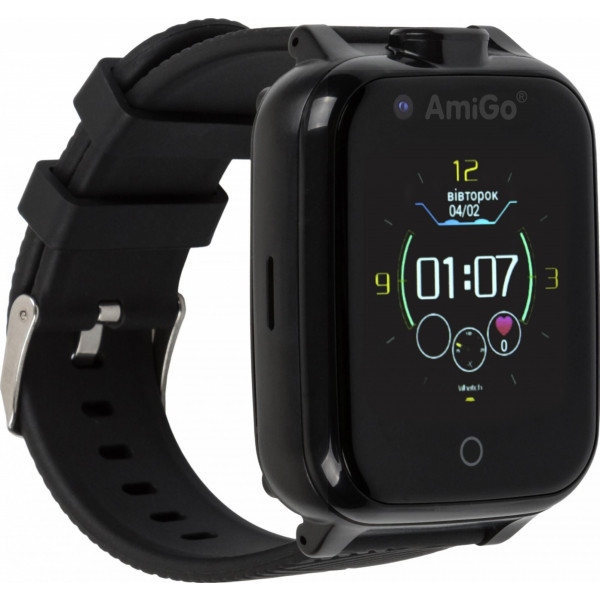 Дитячий годинник AmiGo GO006 GPS 4G WIFI VIDEOCALL Black