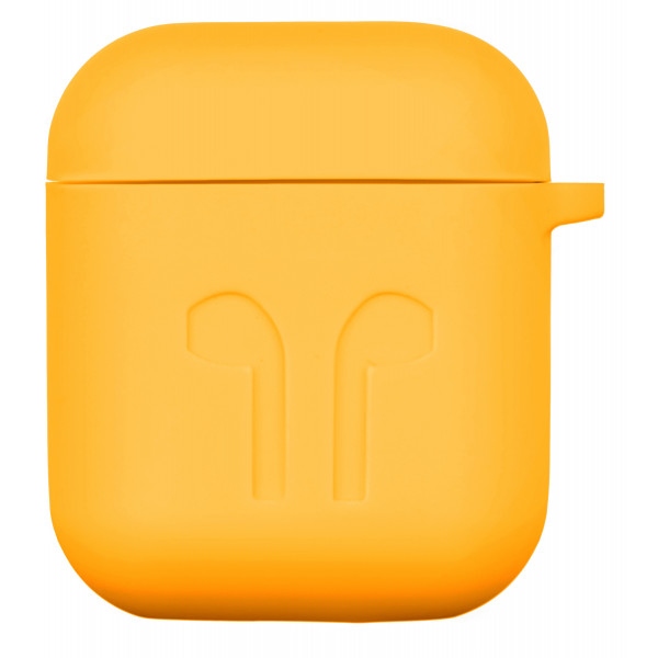 Чохол для навушників 2E for Apple AirPods Pure Color Silicone Imprint 1.5mm Yellow (2E-AIR-PODS-IBSI-1.5-YW)