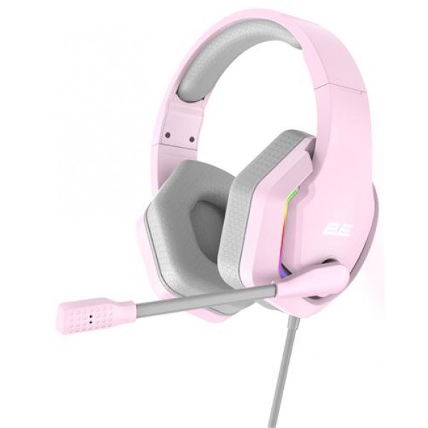 Гарнітура дротова ігрова 2E HG315 RGB USB 7.1 Pink (2E-HG315PK-7.1)
