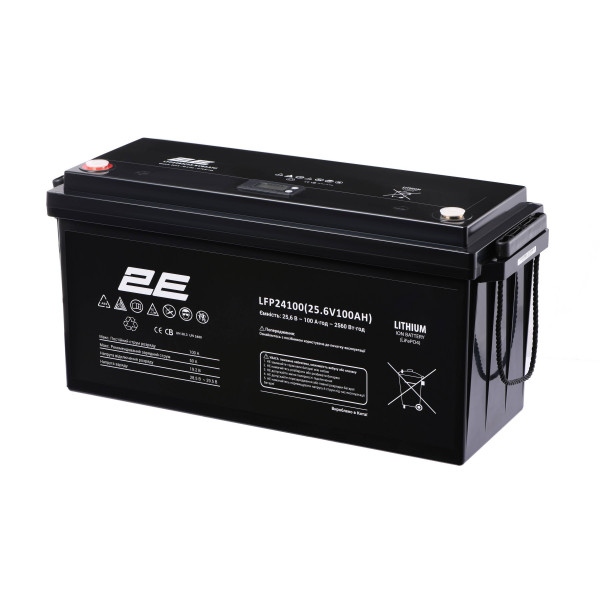 Акумулятор для ДБЖ 2E LFP24 24V (2E-LFP24100-LCD)