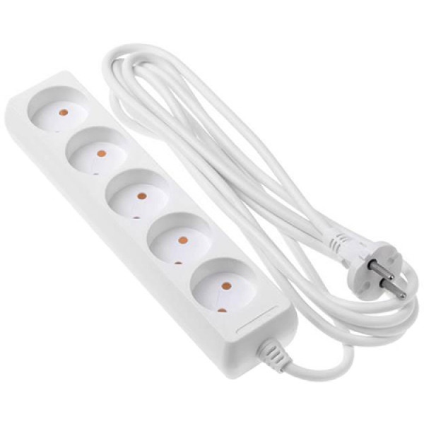 Подовжувач 220В 2E 5 розеток 1.5 м White (2E-U0510M1.5)