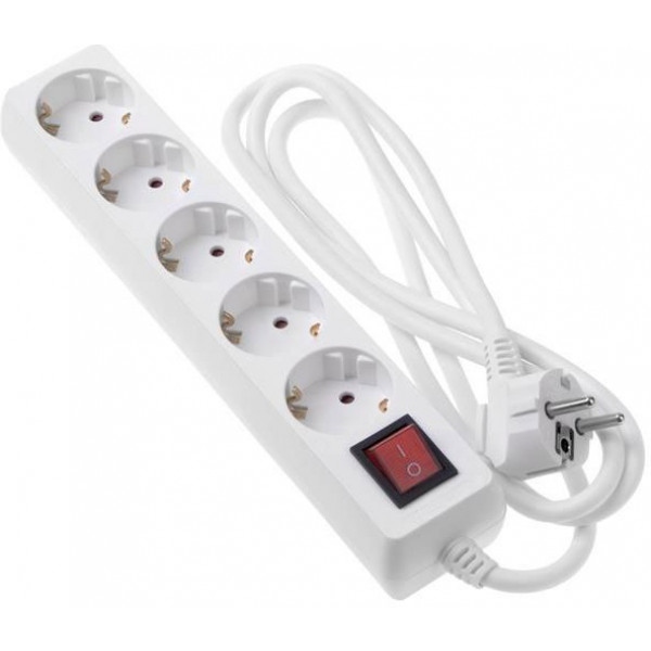 Мережевий фільтр 2E 5 розеток 1.5 м White (2E-U05ESM1.5)