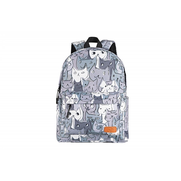 Рюкзак для ноутбуку 2E TeensPack 13'' Cats Grey (2E-BPT6114GC)