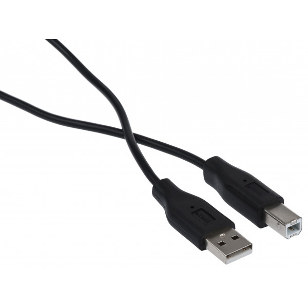 Кабель USB type A - USB type B 2E USB 2.0 AM/BM DSTP 3m Black (2E-W-3169m3)