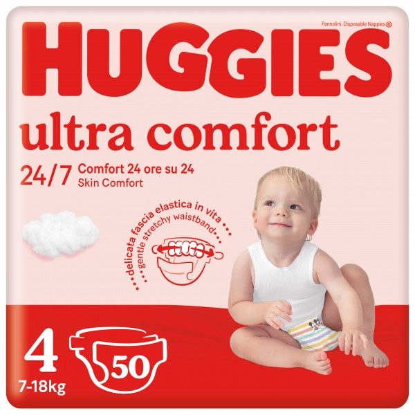 Одноразові підгузки Huggies Ultra Comfort Розмір 4 (8-14 кг) Jumbo, 50 шт.