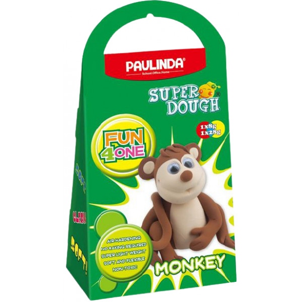 Маса для ліплення Paulinda Super Dough Fun4one Мавпа з рухомими очима (PL-1566)