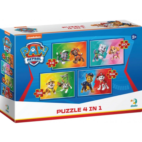 Пазли картонні (3-4 роки) Dodo 4 в 1 Paw Patrol (200158)
