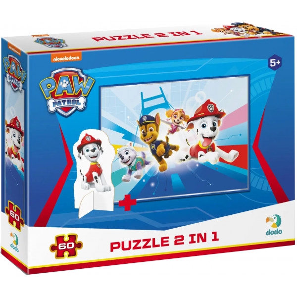 Пазли картонні (3-4 роки) Dodo з фігурою Paw Patrol (60 елем.)(200165)