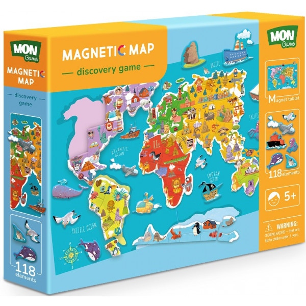 Настільна гра магнітна (5-7 років) Mon Puzzle Мапа (200201)