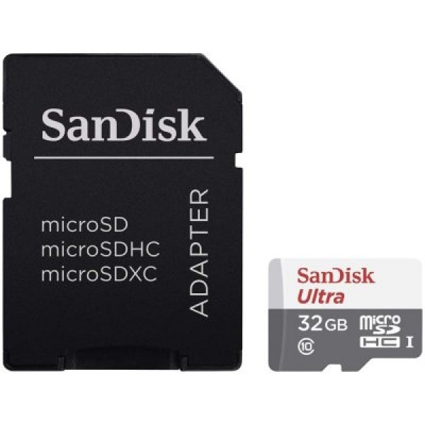 Карта пам'яті SanDisk Ultra Light microSDHC 32GB + SD Adapter (SDSQUNR-032G-GN3MA)