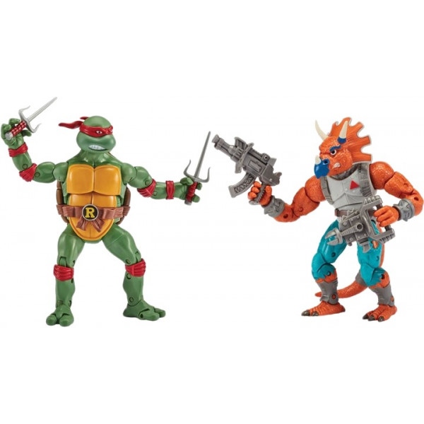 Колекційні фігурки набір TMNT Рафаель проти Трицератона (34 точки артикуляції, 15 cm) (81278)