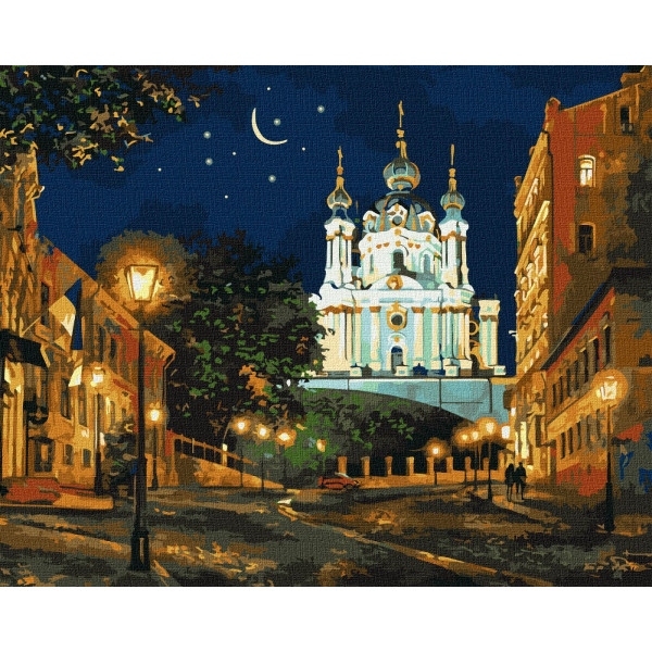 Картина за номерами Ideyka "Вечірній Київ" 40х50см (KHO2160)