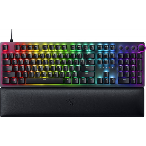 Клавіатура дротова ігрова Razer Huntsman V2 Purple Optical Switch RU (RZ03-03931300-R3R1)