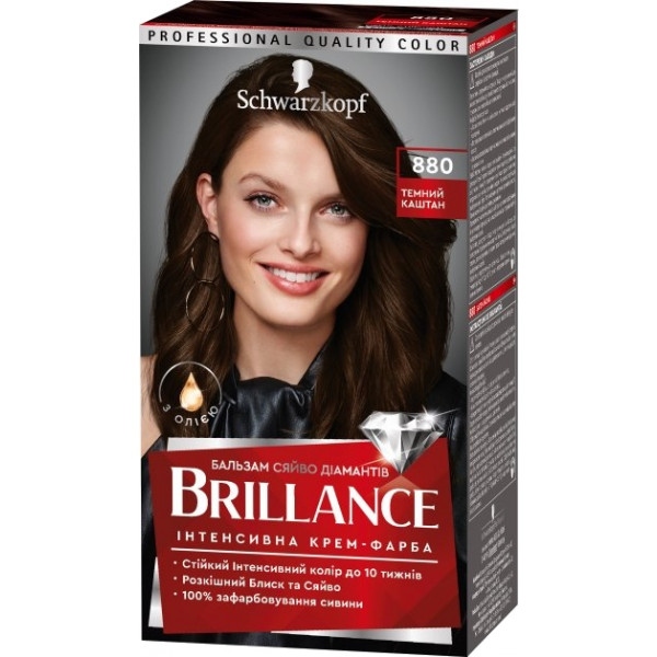 Фарба для волосся Schwarzkopf Prof. Brillance 880 Темний каштан (4015000535335)