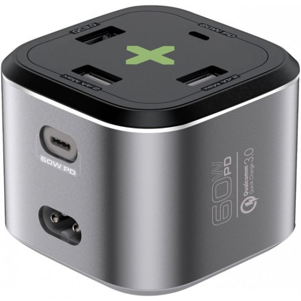 Мережевий зарядний пристрій Promate Powercube-pd80 Grey