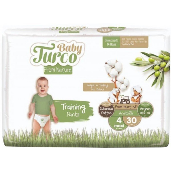 Одноразові підгузки-трусики Baby Turco Maxi (8-18 кг) 30 шт. (8682241200689)