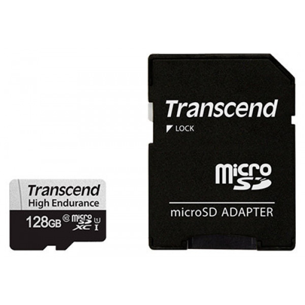 Карта пам'яті Transcend microSDXC 128GB C10 UHS-I U1 High Endurance (TS128GUSD350V)