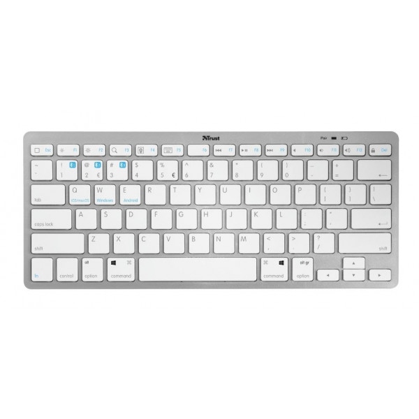 Клавіатура бездротова Trust Nado BT White (23752)