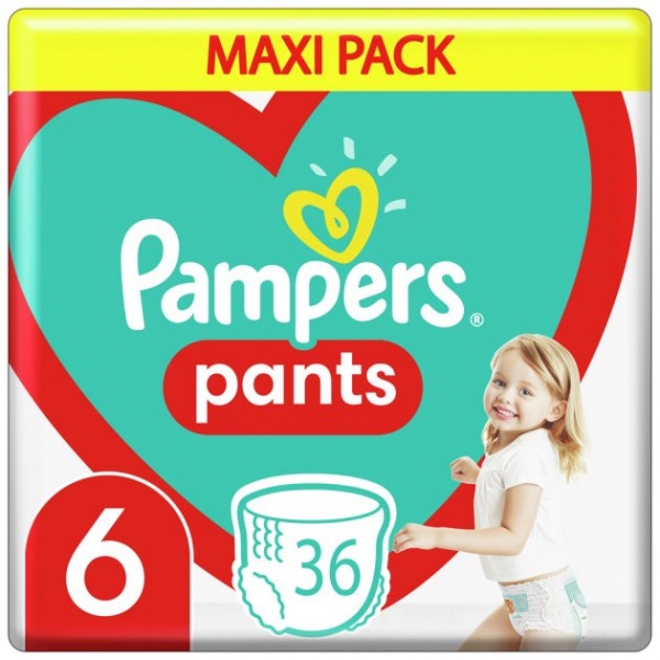 Одноразові підгузки-трусики Pampers EU Pants Розмір 6 (15+ кг), 36 шт. (8006540069028) Європейський товар