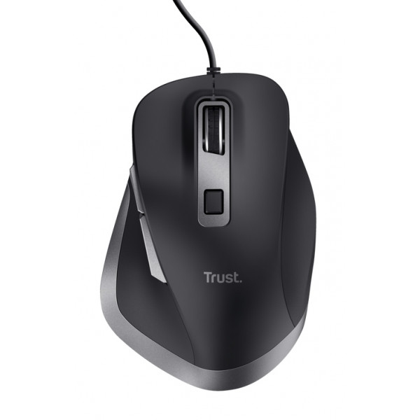 Миша дротова Trust Fyda Rechargeable Eco Black-Grey (24728)