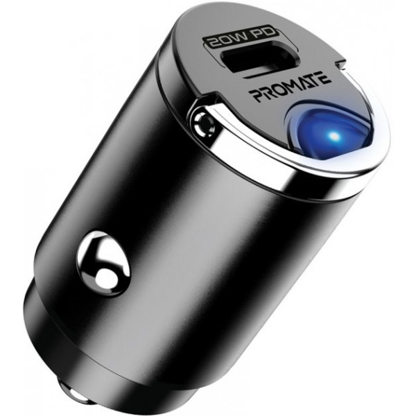 Автомобільний зарядний пристрій Promate Bullet-pd20 Black