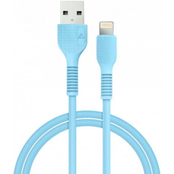 Кабель синхронізації даних ACCLAB USB to Lightning 1,2m  Blue (AL-CBCOLOR-L1BL)