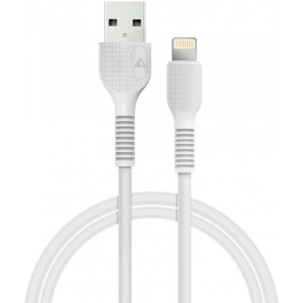 Кабель синхронізації даних ACCLAB USB to Lightning 1,2m  White (AL-CBCOLOR-L1WT)
