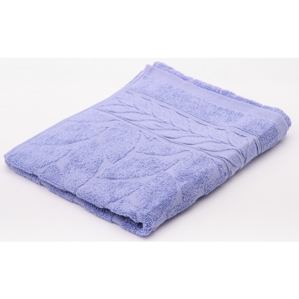 Рушник банний GM Textile блакитний листочок махровий 70х140