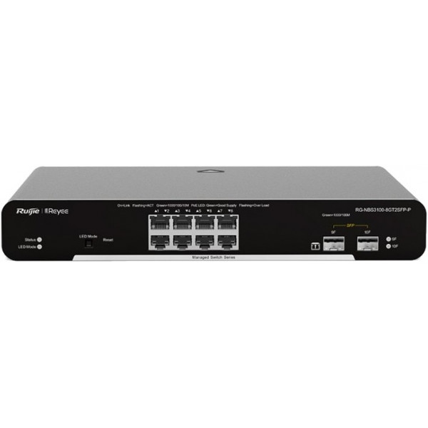 Коммутатор локальної мережі (Switch) Ruijie RG-NBS3100-8GT2SFP-P