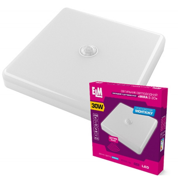 Світлодіодний світильник ELM Mira S 30W 6500К IP40 26-0106