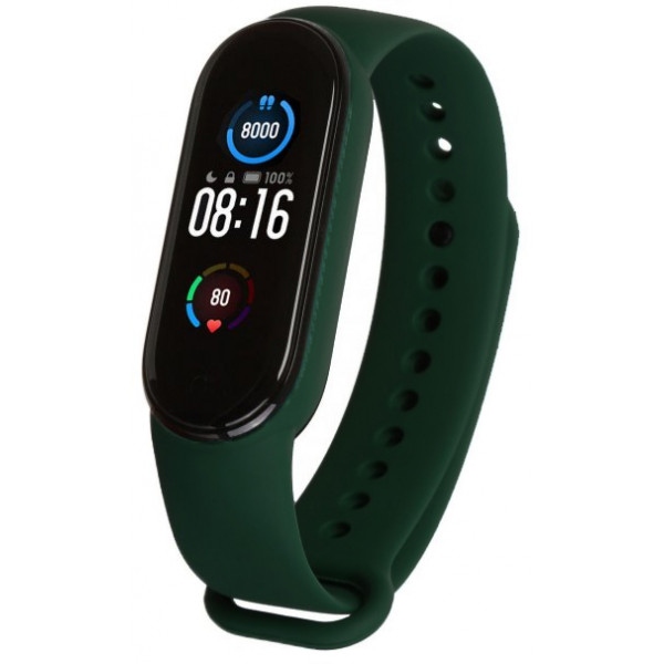 Ремінець для фітнес-браслету Armorstandart for Xiaomi Mi Band 7/6/5 Dark Green (ARM60988)
