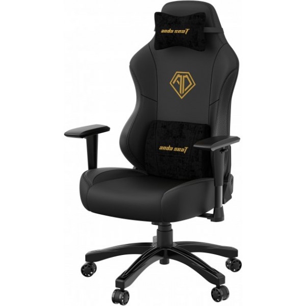 Крісло для геймерів Anda Seat Phantom 3 Size L Black & Gold (AD18Y-06-B-PVC)