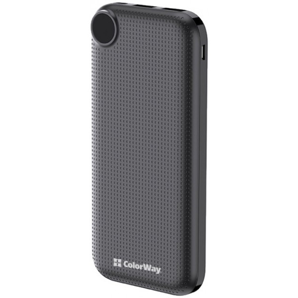 Батарея мобільна Colorway LCD USB QC3.0 + USB-C 10000 mAh Black (CW-PB100LPI3BK-PDD)