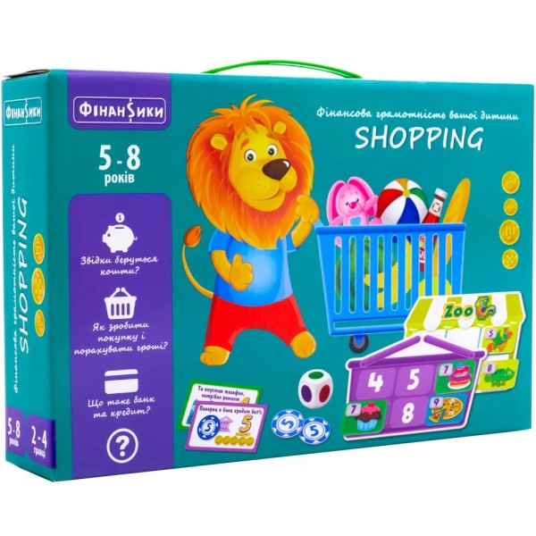 Настільна гра розвиваюча (5-7 років) Vladi Toys Граємо в магазин, укр. (VT2312-06)