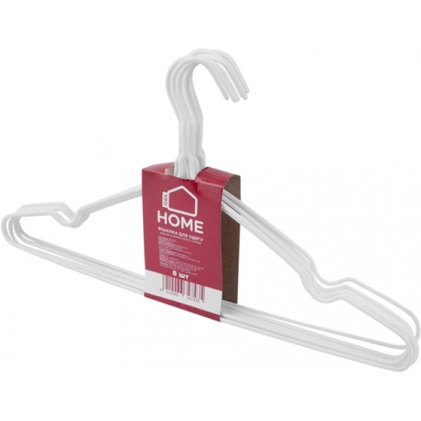 Вішалка Idea Home 39.4х21 см 8 шт. White (6707236)